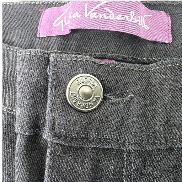 Gloria Vanderbilt Amanda High Rise Tapered Jeans Black 12P Petite - Picture 11 of 13